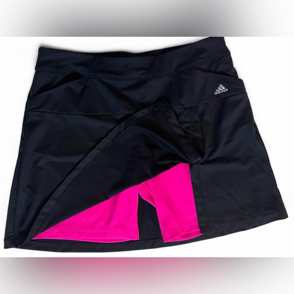 Adidas Climacool Women's Golf/Tennis Skort Size Medium Black & Pink Athletic